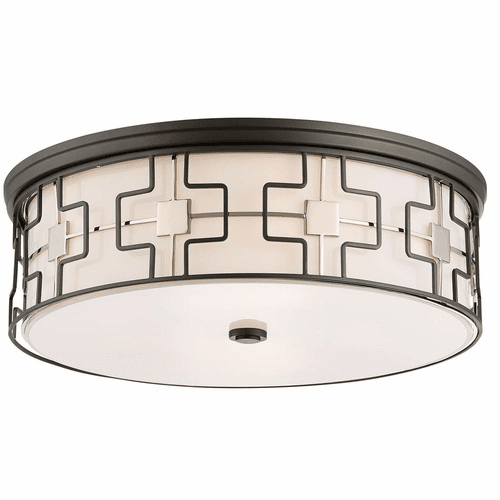 Minka Lavery LED Flush Mount - Dark Gray W/Polished Nickel - 1846-105-L