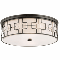 Minka Lavery LED Flush Mount - Dark Gray W/Polished Nickel - 1846-105-L