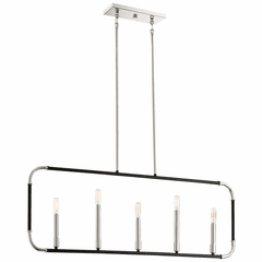 Minka Lavery Liege Island Light - Matte Black W/Polished Nickel - 4065-572