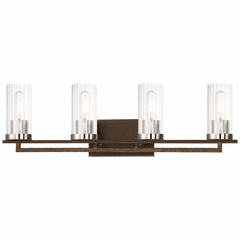 Minka Lavery Maddox Roe 4-LT Bath Vanity Light - Iron Ore W/Gold Dust - 4604-101