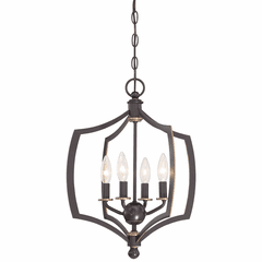 Minka Lavery Middletown 4-LT Mini Chandelier - Downton Bronze - 4374-579