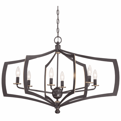 Minka Lavery Middletown 6-LT Chandelier - Downton Bronze  - 4376-579