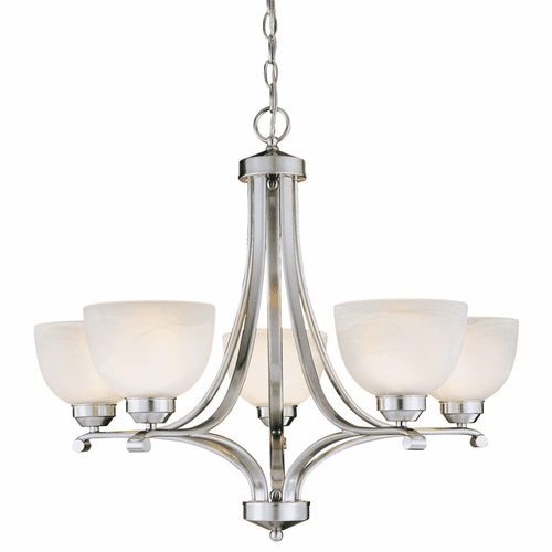 Minka Lavery Paradox 5-LT Chandelier - Brushed Nickel - 1425-84