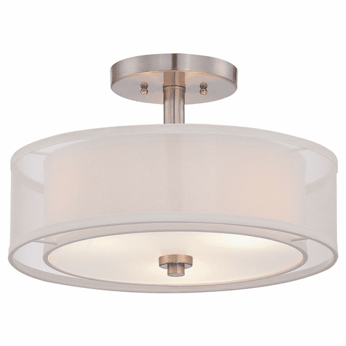 Minka Lavery Parsons Studio 3-LT Semi Flush - Brushed Nickel - 4107-84