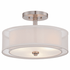 Minka Lavery Parsons Studio 3-LT Semi Flush - Brushed Nickel - 4107-84