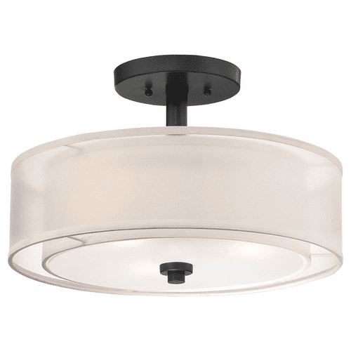 Minka Lavery Parsons Studio 3-LT Semi Flush - Sand Coal - 4107-66