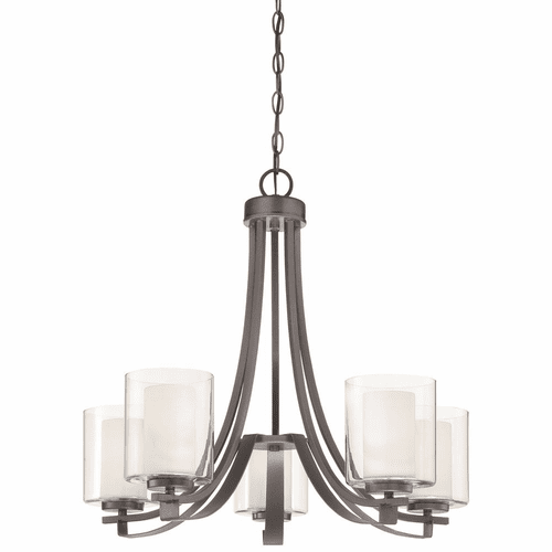 Minka Lavery Parsons Studio 5-LT Chandelier - Smoked Iron - 4105-172
