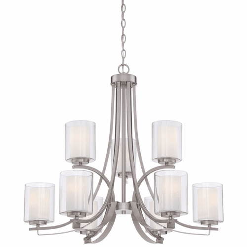 Minka Lavery Parsons Studio 9-LT Chandelier - Brushed Nickel - 4109-84
