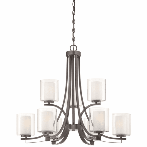 Minka Lavery Parsons Studio 9-LT Chandelier - Smoked Iron - 4109-172
