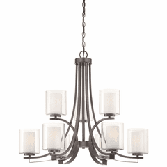 Minka Lavery Parsons Studio 9-LT Chandelier - Smoked Iron - 4109-172