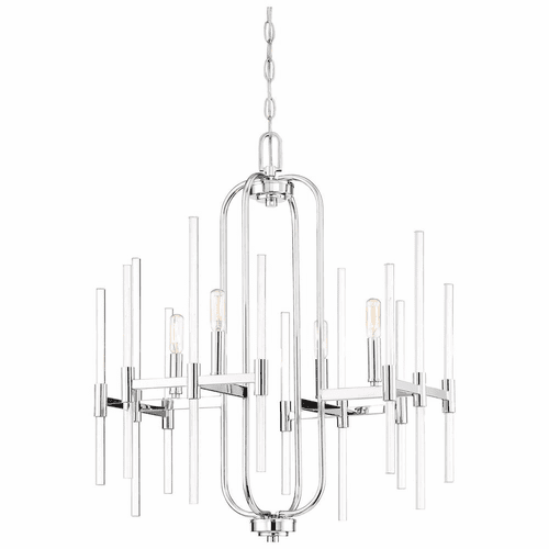 Minka Lavery Pillar Chandelier - Chrome - 3094-77