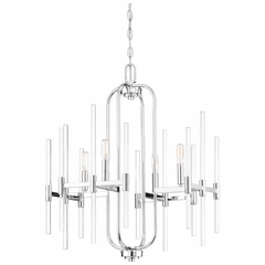 Minka Lavery Pillar Chandelier - Chrome - 3094-77