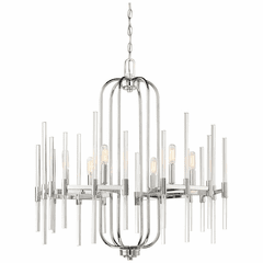 Minka Lavery Pillar Chandelier - Chrome - 3097-77