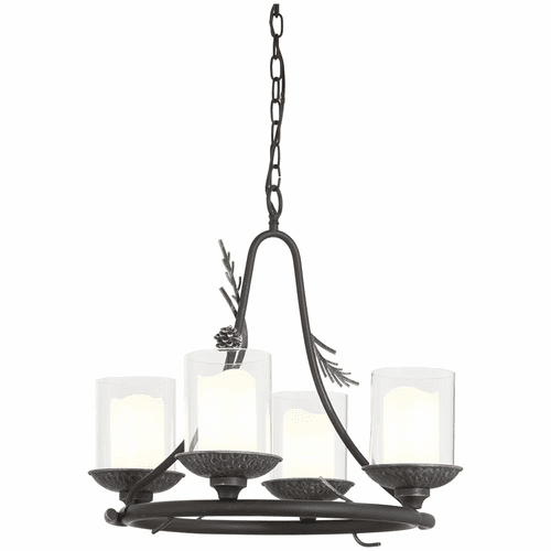 Minka Lavery Pnderosa Ridge 4-LT Outdoor Chandelier - Weathered Spruce - 2754-694