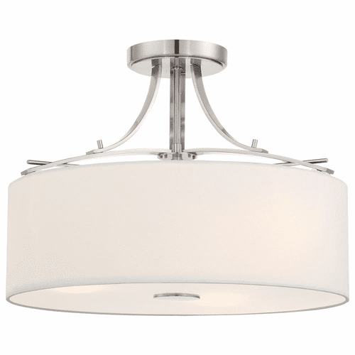 Minka Lavery Poleis 3-LT Semi Flush - Brushed Nickel - 3307-84