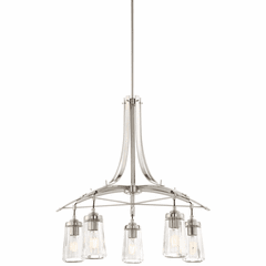 Minka Lavery Poleis 5-LT Chandelier - Brushed Nickel - 3305-84