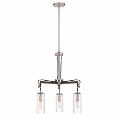 Minka Lavery Pullman Junction 3-LT Chandelier - Coal w/Brushed Nickel - 2898-691