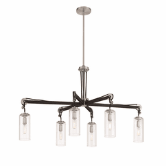 Minka Lavery Pullman Junction 6-LT Island Light - Coal w/Brushed Nickel - 2896-691 Minka Lavery Pullman Junction 6-LT Island Light - Coal w/Brushed Nickel - 2896-691