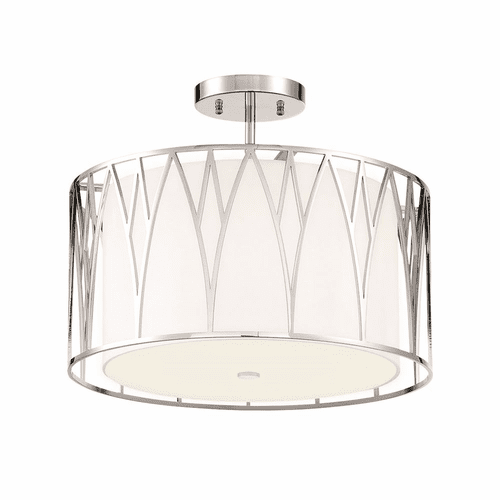 Minka Lavery Regal Terrace LED Semi Flush - Polished Nickel - 1089-613-L