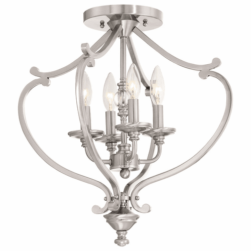Minka Lavery Savannah Row 4-LT Semi Flush Mount - Brushed Nickel - 3332-84