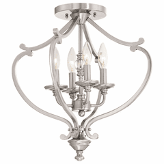 Minka Lavery Savannah Row 4-LT Semi Flush Mount - Brushed Nickel - 3332-84