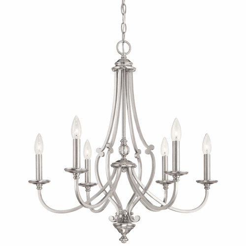 Minka Lavery Savannah Row 6-LT Chandelier - Brushed Nickel - 3336-84