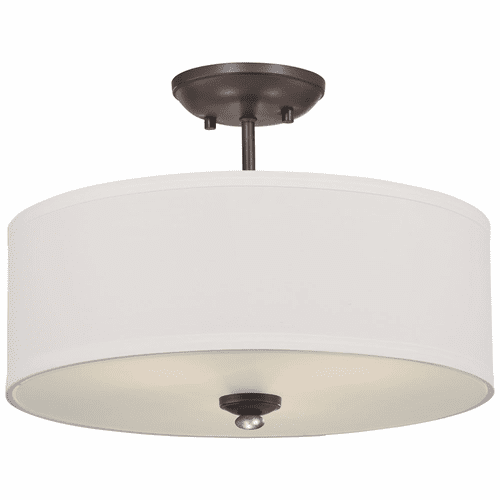 Minka Lavery Shadowglen 3-LT Semi Flush Mount - Lathan Bronze - 3286-589