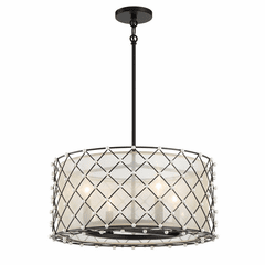 Minka Lavery Sheer Elegance 4-LT Semi Flush Mount - Coal - 2864-66A