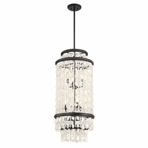 Minka Lavery Shimmering Elegance 6 Light Foyer Pendant - Sand Coal  - 6704-66