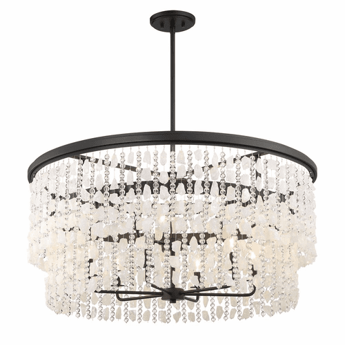 Minka Lavery Shimmering Elegance 9 Light Chandelier - Sand Coal  - 6706-66