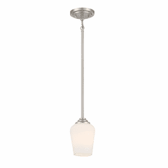 Minka Lavery Shyloh 1 Light Pendant / Semi Flush - Brushed Nickel - 4921-84