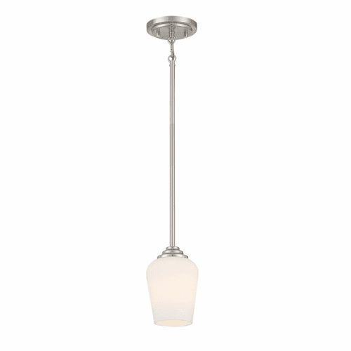 Minka Lavery Shyloh 1 Light Pendant / Semi Flush - Brushed Nickel - 4921-84
