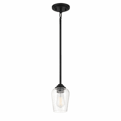 Minka Lavery Shyloh 1 Light Pendant / Semi Flush - Coal - 4921-66A