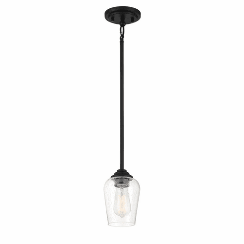 Minka Lavery Shyloh 1 Light Pendant / Semi Flush - Coal - 4921-66A