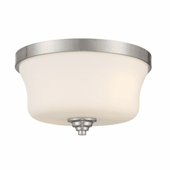 Minka Lavery Shyloh 2 Light Flush Mount - Brushed Nickel - 4927-84 Minka Lavery Shyloh 2 Light Flush Mount - Brushed Nickel - 4927-84