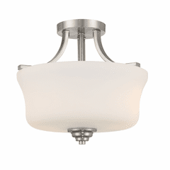 Minka Lavery Shyloh 2 Light Semi Flush - Brushed Nickel - 4922-84
