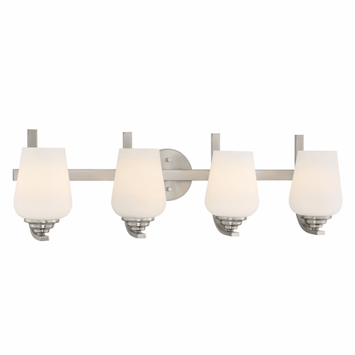 Minka Lavery Shyloh 4 Light Bath Vanity - Brushed Nickel - 1924-84