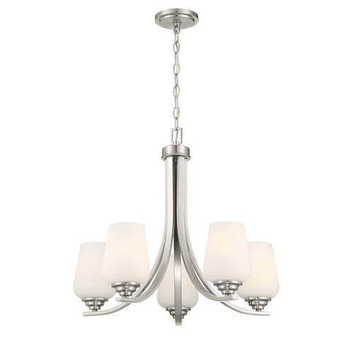 Minka Lavery Shyloh 5 Light Chandelier - Brushed Nickel - 4925-84