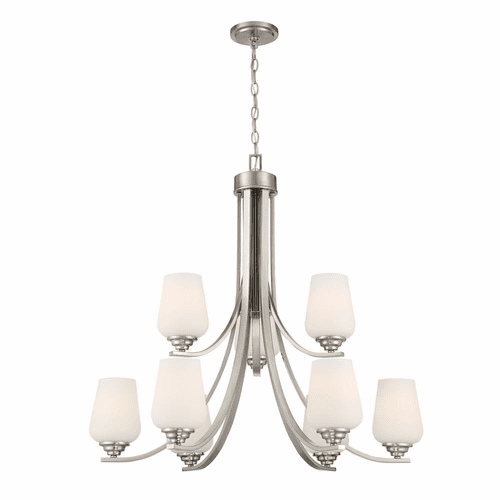 Minka Lavery Shyloh 9 Light Chandelier - Brushed Nickel - 4929-84