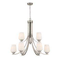 Minka Lavery Shyloh 9 Light Chandelier - Brushed Nickel - 4929-84