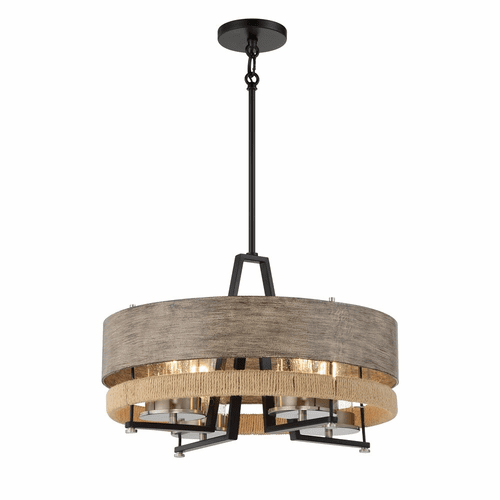 Minka Lavery Silver Creek 4-LT Outdoor Pendant - Stone Grey, Coal - 2764-733