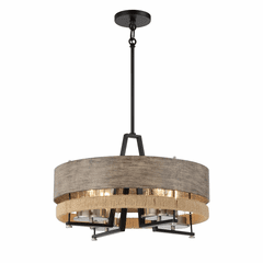 Minka Lavery Silver Creek 4-LT Outdoor Pendant - Stone Grey, Coal - 2764-733