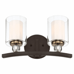 Minka Lavery Studio 5 2-LT Bath Light - Painted Bronze W/Natural Brush - 3072-416 Minka Lavery Studio 5 2-LT Bath Light - Painted Bronze W/Natural Brush - 3072-416