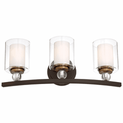 Minka Lavery Studio 5 3-LT Bath Light - Painted Bronze W/Natural Brush - 3073-416 Minka Lavery Studio 5 3-LT Bath Light - Painted Bronze W/Natural Brush - 3073-416