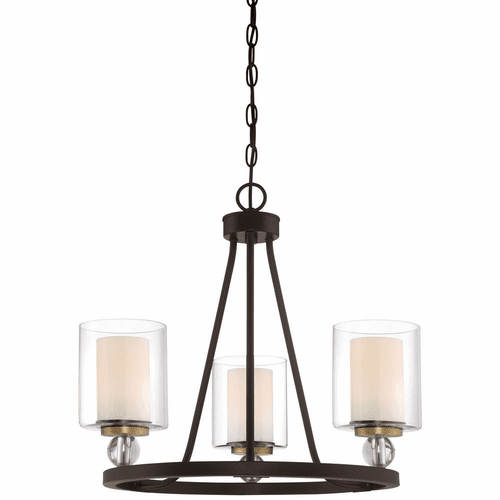 Minka Lavery Studio 5 Chandelier - Painted Bronze W/Natural Brush - 3077-416