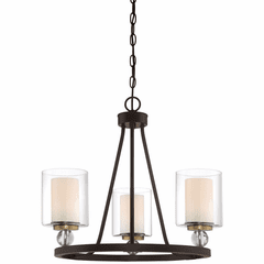 Minka Lavery Studio 5 Chandelier - Painted Bronze W/Natural Brush - 3077-416 Minka Lavery Studio 5 Chandelier - Painted Bronze W/Natural Brush - 3077-416