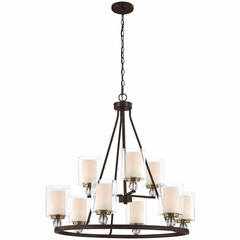 Minka Lavery Studio 5 Chandelier - Painted Bronze W/Natural Brush - 3079-416 Minka Lavery Studio 5 Chandelier - Painted Bronze W/Natural Brush - 3079-416