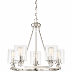 Minka Lavery Studio 5 Chandelier - Polished Nickel - 3075-613 Minka Lavery Studio 5 Chandelier - Polished Nickel - 3075-613