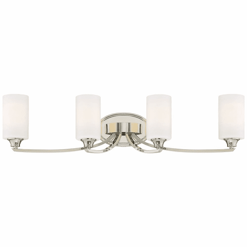 Minka Lavery Tilbury 4-LT Bath Light - Polished Nickel - 3984-613