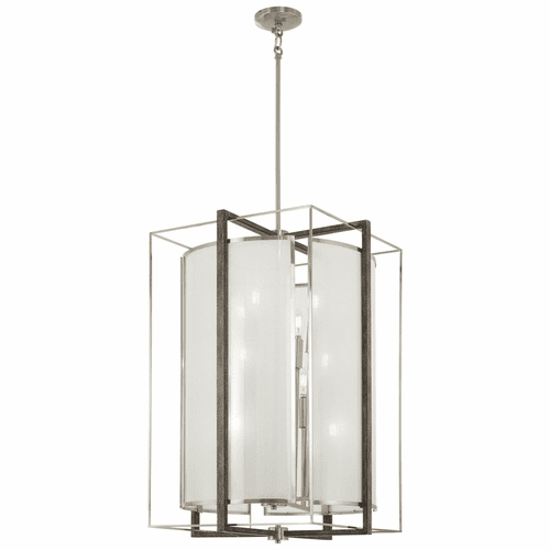 Minka Lavery Tyson's Gate Pendant - Brushed Nickel W/Shale Wood - 3569-098